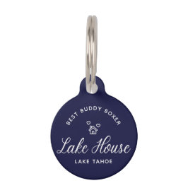Family Lake House Coastal Custom Decor ペット　ネームタグ
