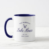 Family Lake House Coastal Custom Decor マグカップ (左)