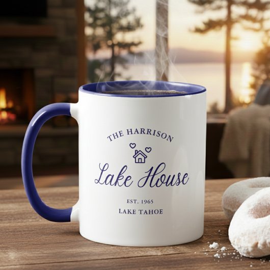 Family Lake House Coastal Custom Decor マグカップ