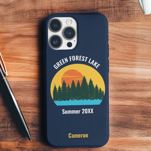 Family Lake Reunion Cute Customized Sunset Case-Mate iPhoneケース