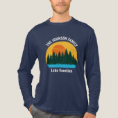Family Lake Trip Sunset Custom Long Sleeve トライブレンドＴシャツ (正面)