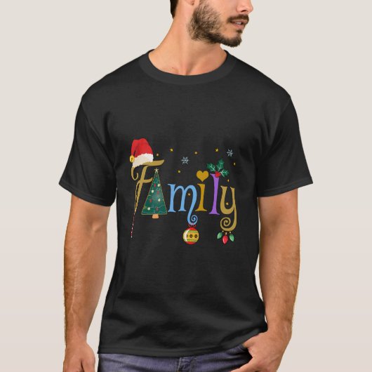 Family Letters Style Love My Family Tシャツ (正面)