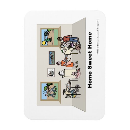 Family Life - Home Sweet Home マグネット (縦)