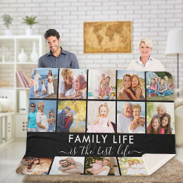 Family Life is the Best Life 15枚の写真 ブラック シェルパブランケット
