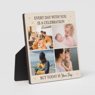 Family Love – 4 Photo Son & Daughter Day Plaque フォトプラーク