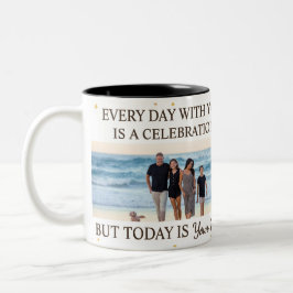 Family Love – 5 Photo Son & Daughter Day Mug ツートーンマグカップ