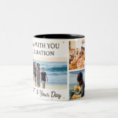 Family Love – 5 Photo Son & Daughter Day Mug ツートーンマグカップ (中央)