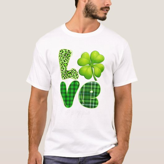 Family Love Poppie Shamrock Tシャツ (正面)