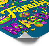 Family Mardi Gras 2026 Fat Tuesday Family Matching ポスター (角)