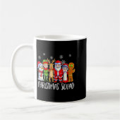 Family Matching Christmas Squad Santa Reindeer Elf コーヒーマグカップ (左)