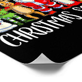 Family Matching Christmas Squad Santa Reindeer Elf ポスター (角)