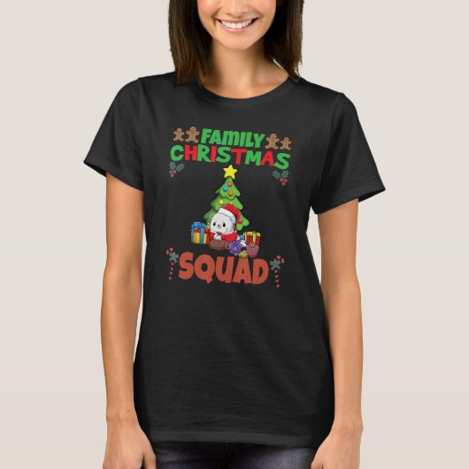 Family Matching Christmas Squad X-Mas Holidays_24 Tシャツ (正面)
