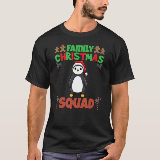 Family Matching Christmas Squad X-Mas Holidays_34 Tシャツ (正面)