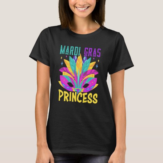 Family Matching Mardi Gras Princess Carnival Costu Tシャツ (正面)
