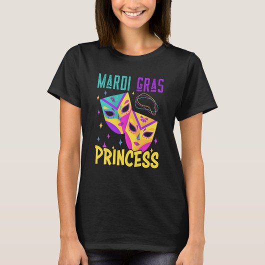 Family Matching Mardi Gras Princess Carnival Costu Tシャツ (正面)