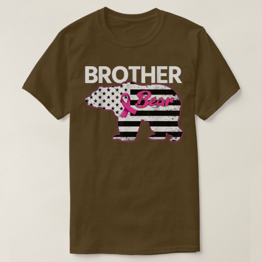 Family Matching Tee Brother Bear Breast Cancer Awa Tシャツ (デザイン正面)
