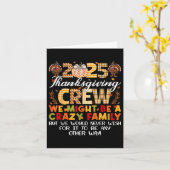 Family Matching Thanksgiving Crew 2025 Fall Autumn カード (黄色い花)