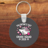 Family Matching Valentines Day Cruise 2026 Husband キーホルダー (正面)