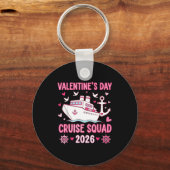Family Matching Valentines Day Family Cruise Squad キーホルダー (正面)
