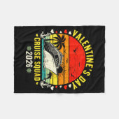 Family Matching Valentines Day For Couples Cruise フリースブランケット (正面(横))