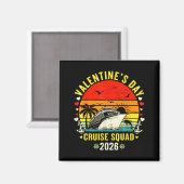 Family Matching Valentines Day For Couples Cruise  マグネット (正面/裏面)