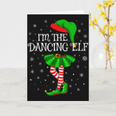 Family Matching Women Girls I'm The Dancing Elf Ch カード (黄色い花)