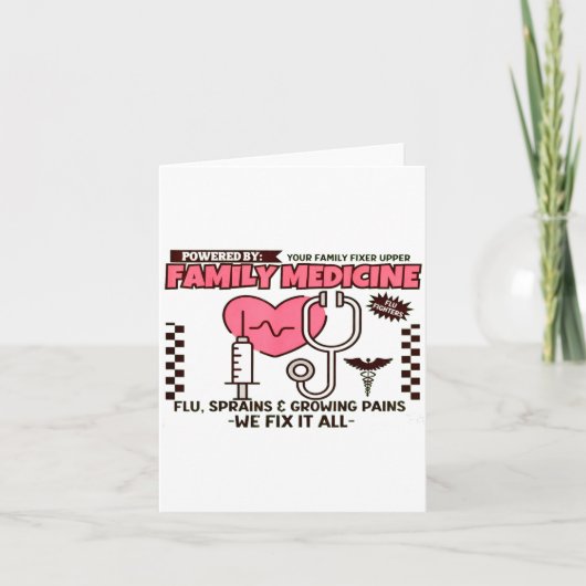 Family Medicine Retro Family Physician Doctor Gift カード (正面)