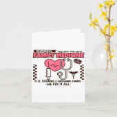 Family Medicine Retro Family Physician Doctor Gift カード (黄色い花)