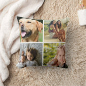 Family Memoiresフォトコラージュ、カスタムFour写真 クッション (ブランケット)