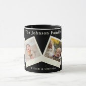 Family Memories 4-Photo Collage Black Coffee Mug マグカップ (中央)
