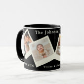 Family Memories 4-Photo Collage Black Coffee Mug マグカップ (正面左)