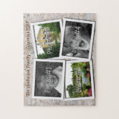 Family Memories 4 x カスタムPhotos on Rock Texture ジグソーパズル (縦)