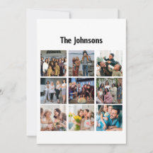 Family Memories 9 Photo Grid Personalized Collage