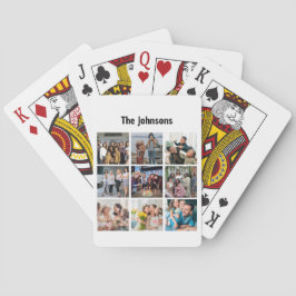 Family Memories 9 Photo Grid Personalized Collage トランプ