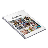 Family Memories 9 Photo Grid Personalized Collage ノートブック (右側)