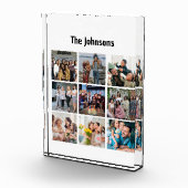 Family Memories 9 Photo Grid Personalized Collage フォトブロック (右)