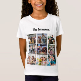 Family Memories 9 Photo Grid Personalized Collage Tシャツ