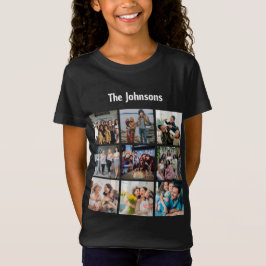 Family Memories 9 Photo Grid Personalized Collage Tシャツ