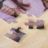 Family Memories Personalized Grandparent Photo ジグソーパズル (側面)