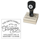 Family Merry Christmas Envelope Return Address ラバースタンプ (押印)