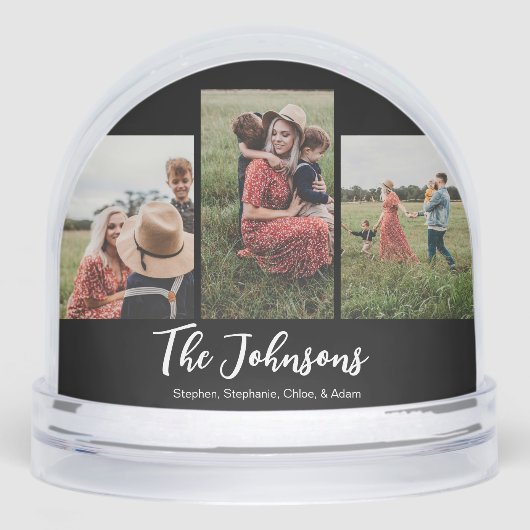 Family Modern Script Black 3 Photo (正面)