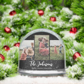 Family Modern Script Black 3 Photo (クリスマス)