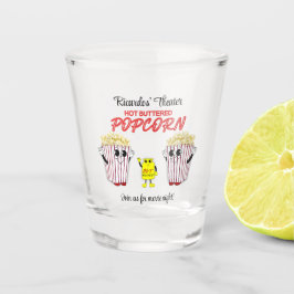 Family Movie Theater Fun Popcorn Mascots ショットグラス