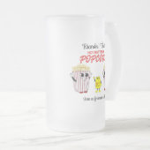 Family Movie Theater Fun Popcorn Mascots  フロストグラスビールジョッキ (正面右)