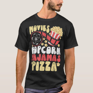 Family Movie Watching Night Popcorn  Tシャツ