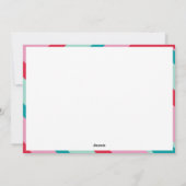 FAMILY MULTI PHOTO modern cute border pink red シーズンカード (裏面)