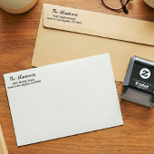 Family Name & Address | Fancy Return Address セルフインキングスタンプ