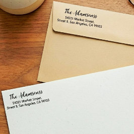 Family Name & Address | Fancy Return Address セルフインキングスタンプ