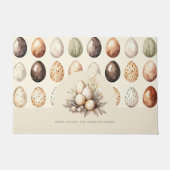  Family Name Beige Personalized Easter ドアマット (正面)