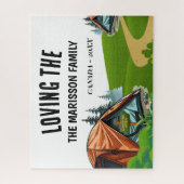 Family Name Camping ジグソーパズル (縦)